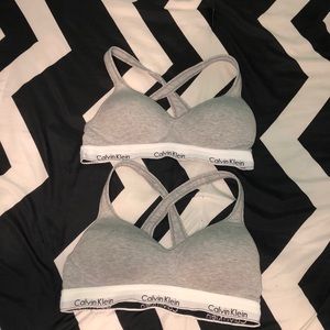 2 Calvin Klein sportsbras